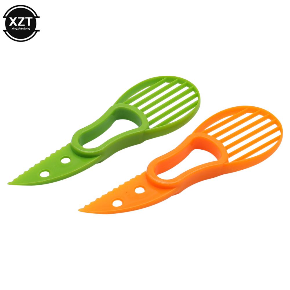 3 In 1 Avocado Cutter Plastic Knife Peeler Pitaya Kiwi Berry Fruit Avocado Slicer Pulp Flesh Separator Kitchen Tools