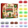 Mystery Dumpling Advent Calendar 24 Days Christmas Countdown Blind Box, Cute Squishy Mochi Fidget Toys,Stress Relief Sensory Toy Gifts for Kids Adults