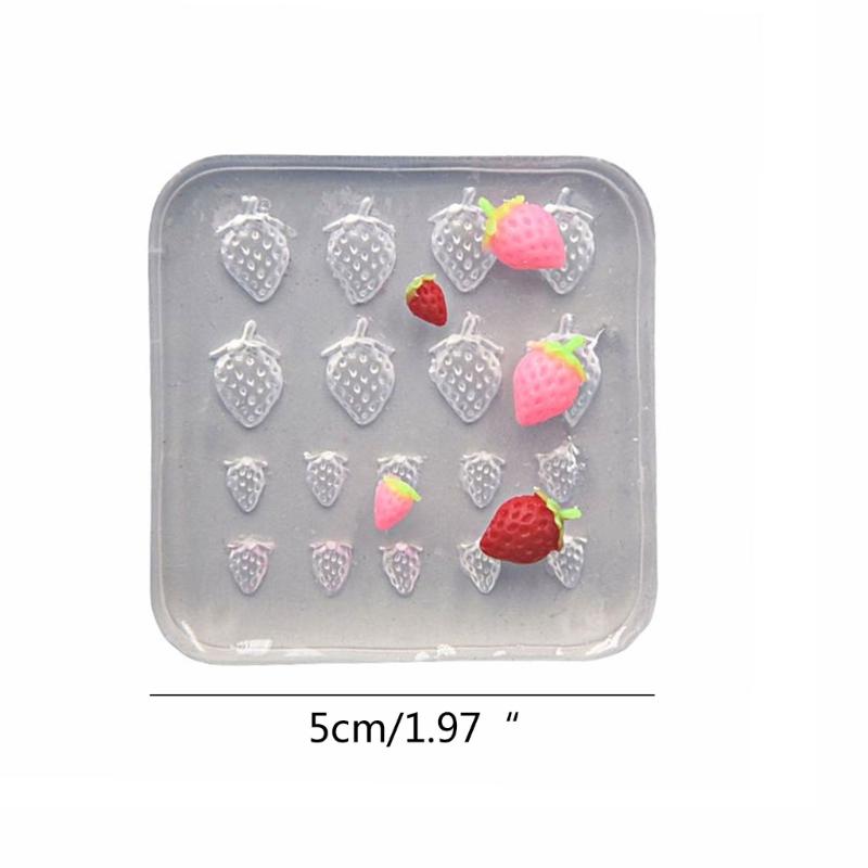 Strawberry Ornament Crafts Silicone Mold Jewelry Epoxy Casting Jewelry Tool Making Resin Diy Craft Home Decoration