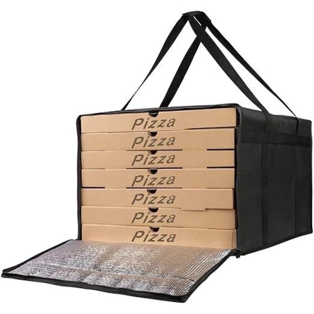 Waterproof Pizza Carrier Bag Dual Zippers Food Delivery Bag Food Storage Case Home Outdoor