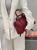 Korean Style 2025 Simple Large Capacity Underarm Handbag, Vegetable-Tanned Leather