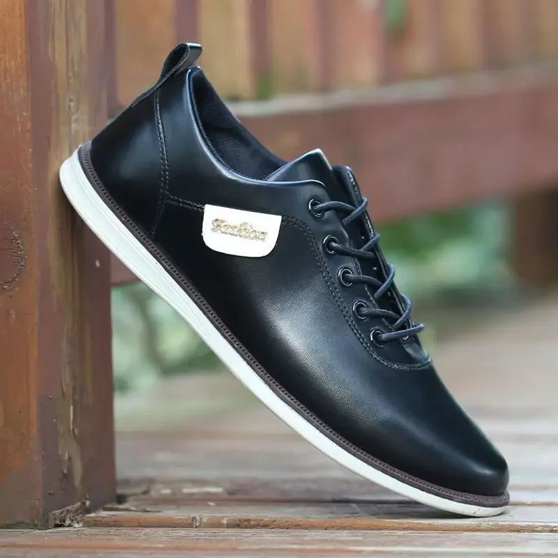 Business Herren Lederschuhe Trendy Sneakers Männlich Outdoor Atmungsaktive Wanderschuhe für Männer Sommer Neue Loafer Herrenschuhe