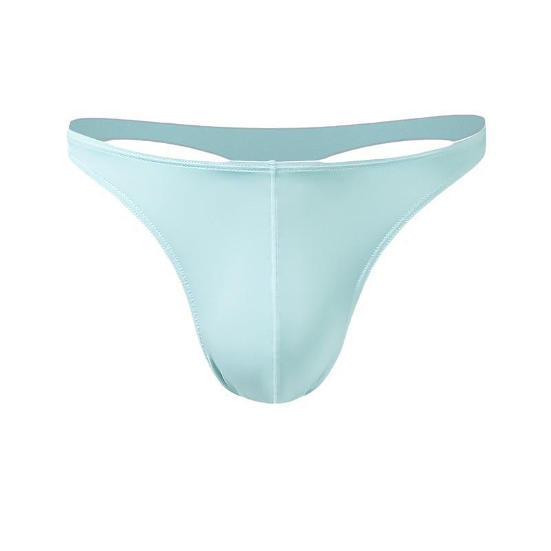 Pánská sexy ledová hedvábná tanga s nízkým pasem a U-konvexním designem