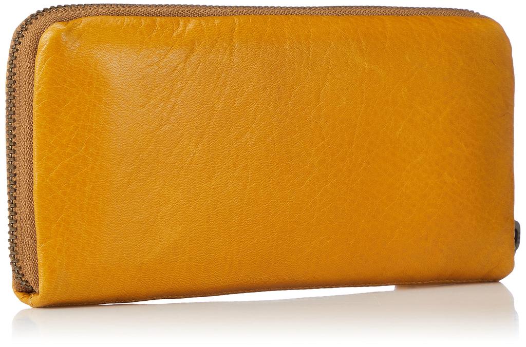 Moz Elk Leather Long Wallet with Genuine Cowhide for Men and 86181 Zip-Around Design, Leather, Women, No. (Camel)