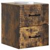 Wall Mounted Nightstand Smoked Oak 34.5 x 33 x 40 cm
