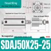 Adjustable Stroke Pneumatic Thin Cylinder - Piston Rod Sizes: 16/20/25/32/40/63