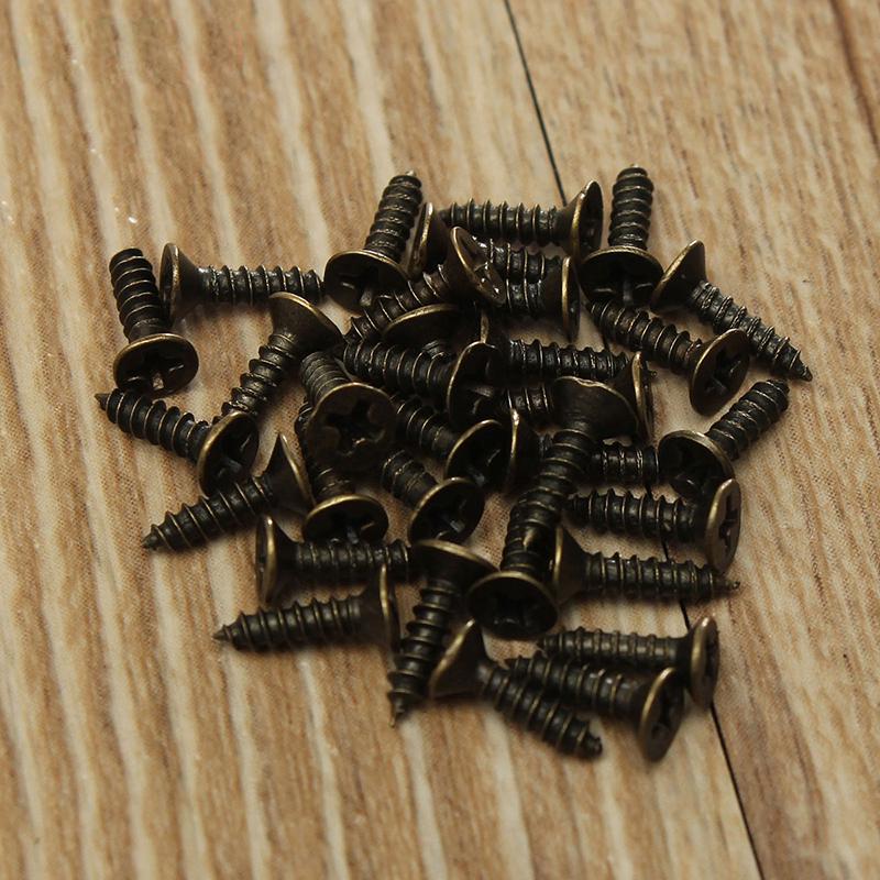 10 SZTUK Mały Antyczny Metalowy Zamek Ozdobny Hak Drewniane Pudełko Na Biżuterię Kłódka Ze Śrubami