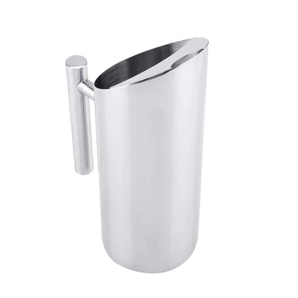 

Stainless Steel Water Pitcher with Ice Guard, Cold Drink Pitcher, Cold Drink Water Pouch, Home Hotel Serving Tool (1L)