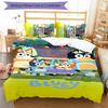 3pcs Bluey pattern bedding set duvet cover set includes duvet cover &pillowcases,perfect all season bedroom decoration&gift