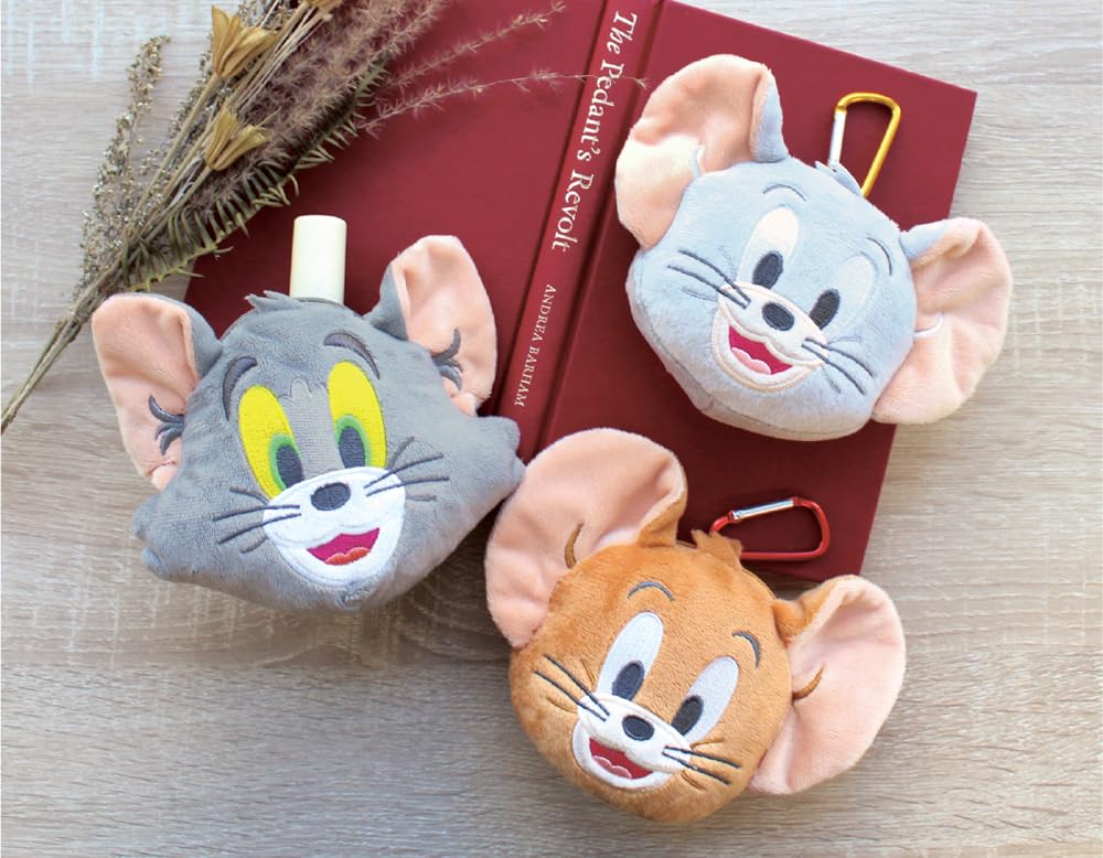 Tees Factory Tom and Jerry Tuffy Plush Zipper Mascot with Carabiner (TJ-5541427TF)