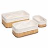 SET OF 3 BAMBOO Vannerie BASKETS Various Sizes