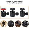 Round Head Tripod Head with 1/4" 3/8'' Hot Shoe 360 Rotatable Round Head Camera Mount Adapter Ballhead for Tripods