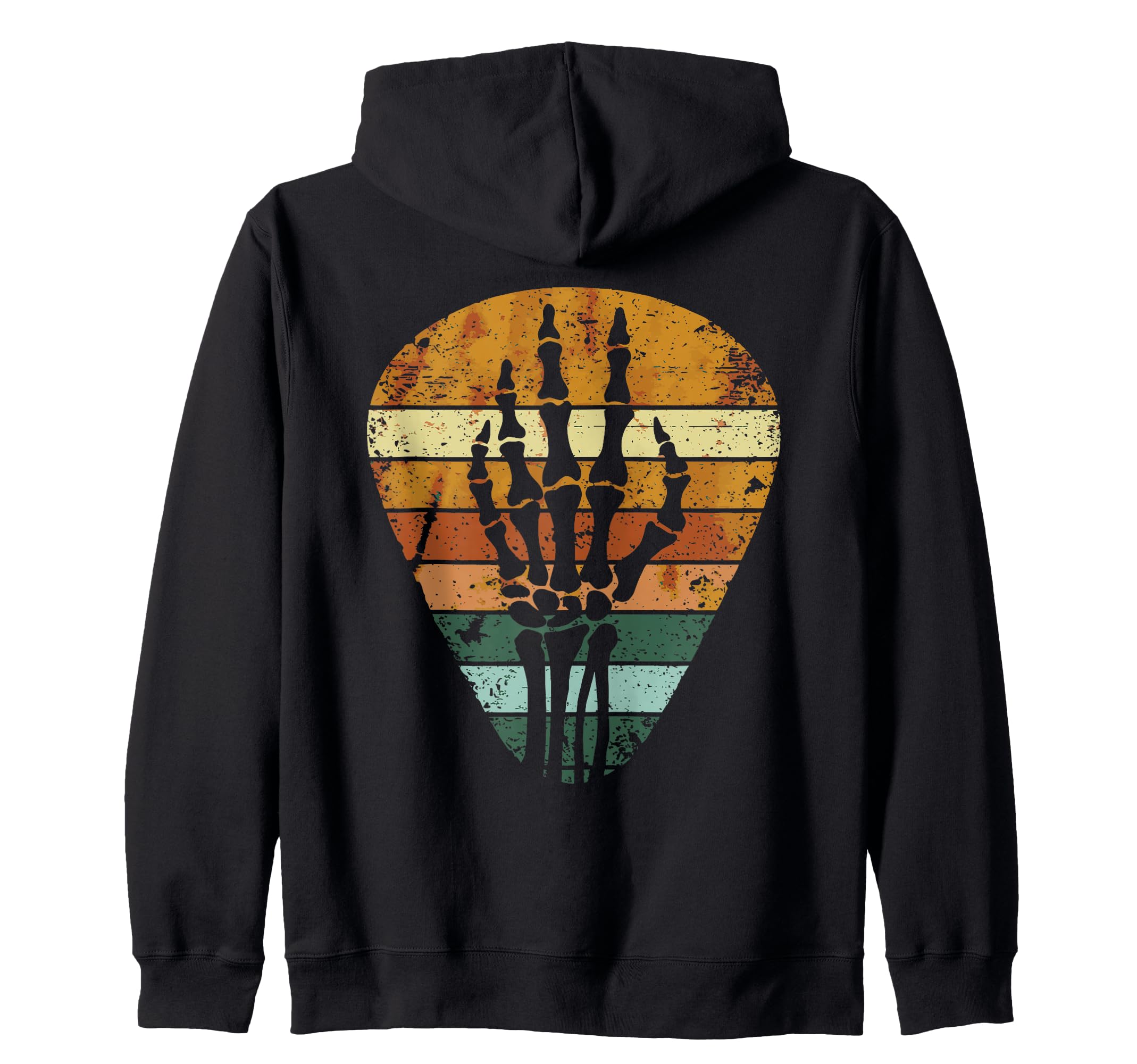 

Skeleton Guitar Guy Zip Hoodie for Guitarists чорний