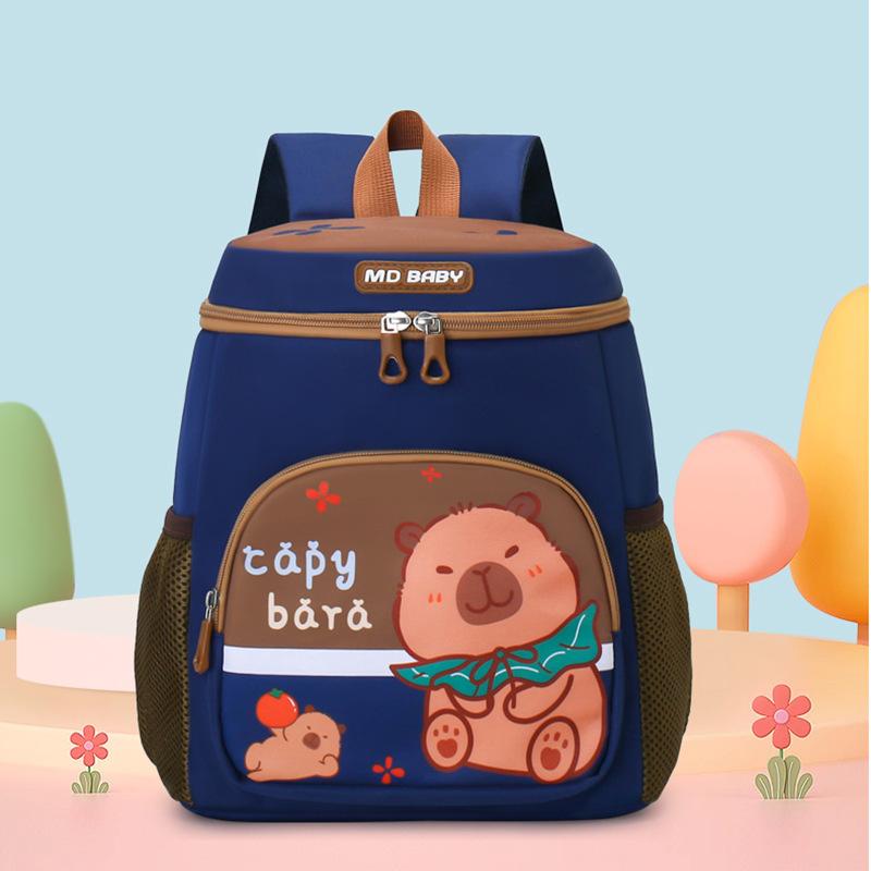 

Mengqu cartoon boys and girls backpack new large-capacity children s nylon backpack kindergarten spine bag