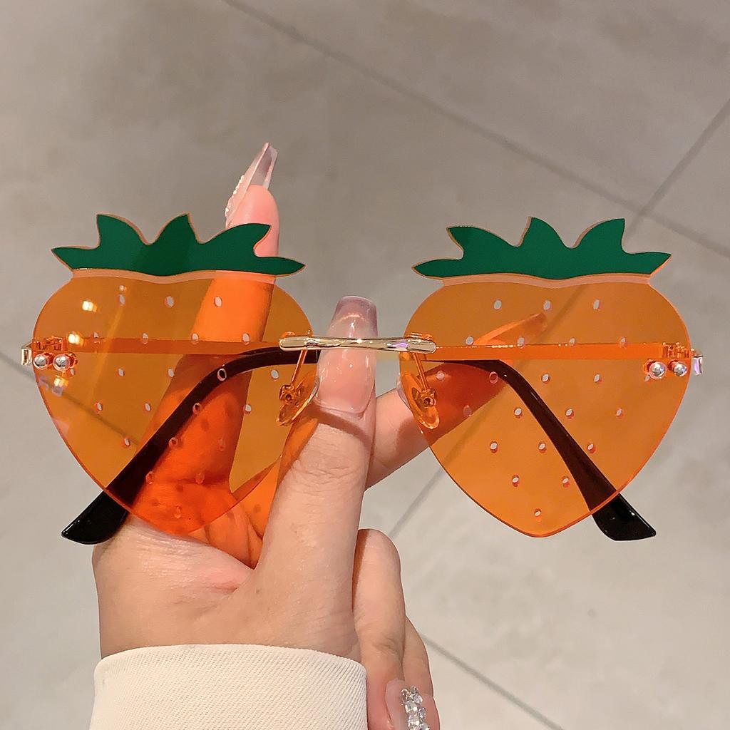 JYL TS Sunglasses UV Protection Frameless Strawberry Holiday/2861