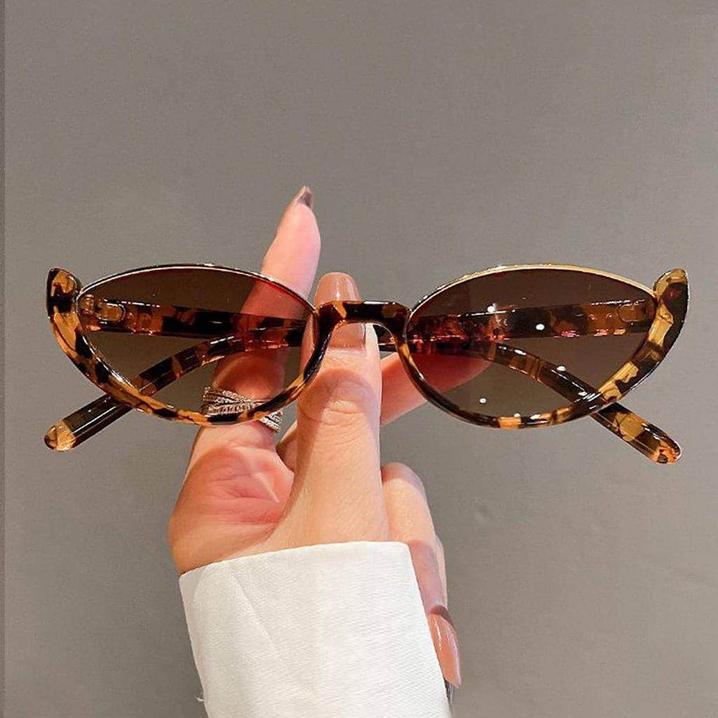 Nuovi occhiali da sole a mezza montatura stile occhio di gatto retrò transfrontalieri, occhiali da sole da strada moderni per celebrità online da donna.