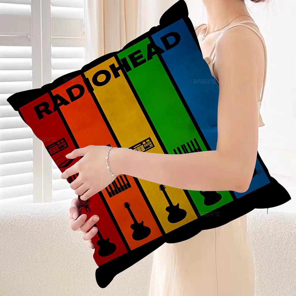 R-Rock Band Radio-head Music Pillow Cushion Cover Pillowcase Living Room Sofa Home Decor Customized