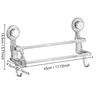 1pc Dual Pole Suction Cup Towel Rack for Household Bathroom Towel Storage with Hooks, Suitable for Both Dry and Wet Towels, Ligh