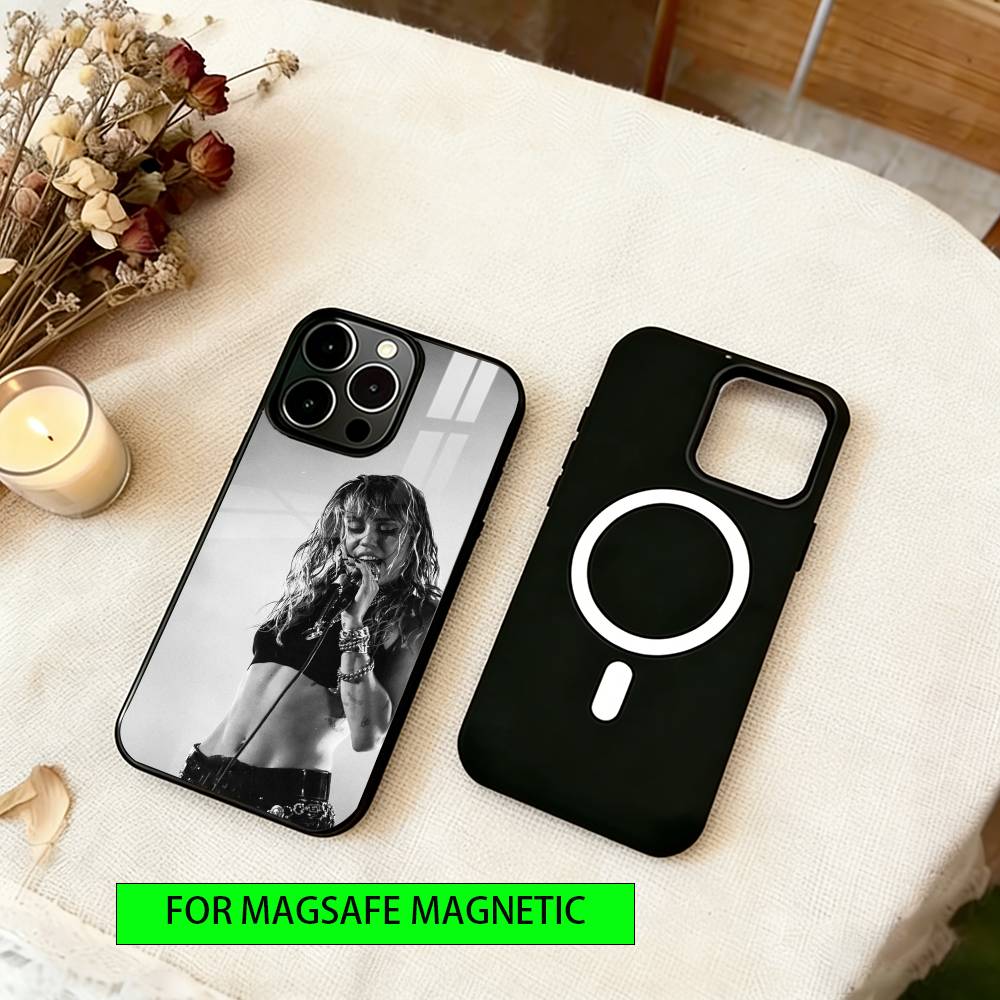 Miley Cyrus Phone Case For iPhone17,16,15,14,13,12,11 Plus,Pro Magnetic with Magsafe Wireless Charging