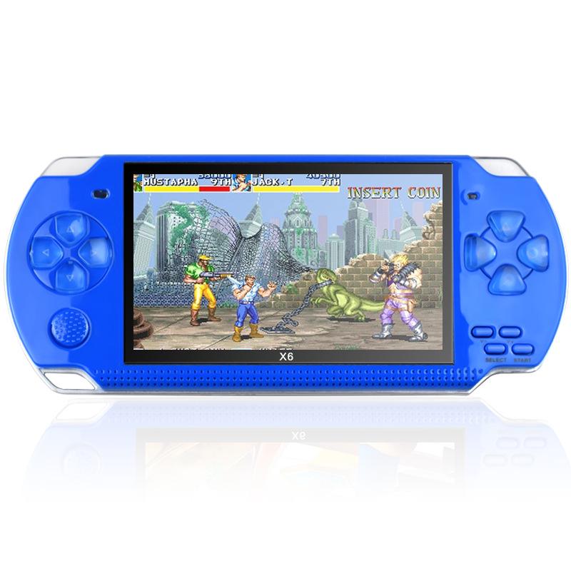 X6 Handheld-Spielkonsole: 4,3" Farbbildschirm, 128-Bit Arcade, GBA/FC kompatibel, Ideal für Kinder.