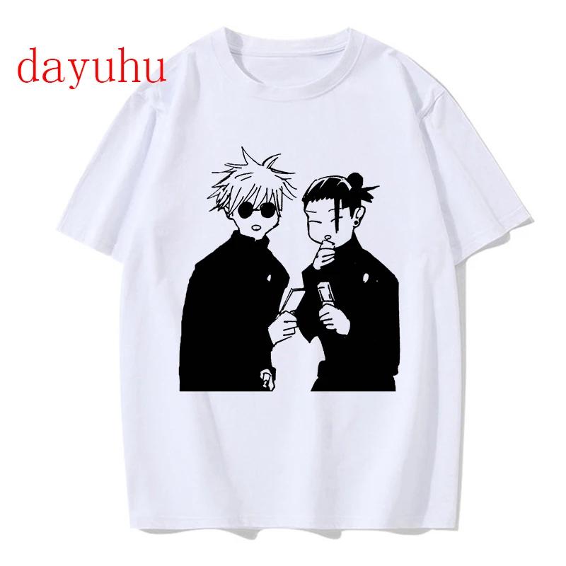 Unisex-T-Shirt Japanischer Anime Jujutsu Kaisen T-Shirt gojo satoru Oberteile Yuji Itadori Grafik-T-Shirts Cooles Unisex-T-Shirt 90er Unisex