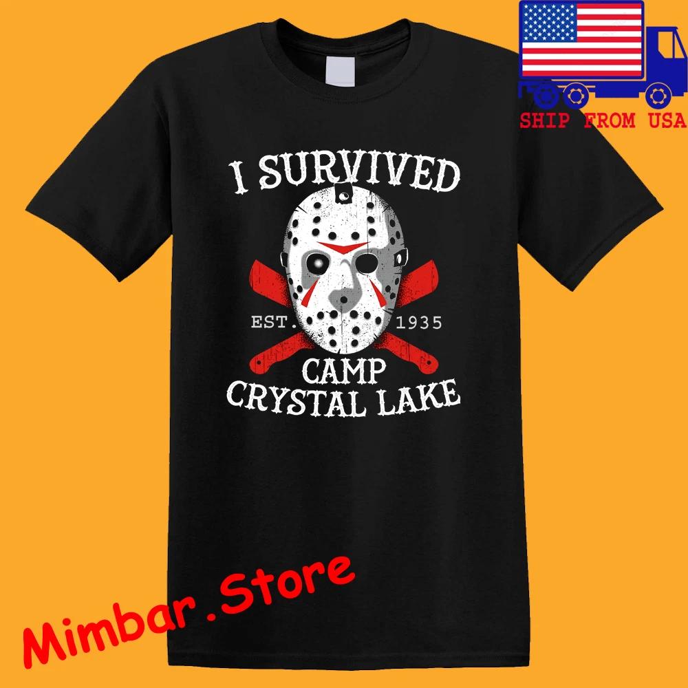 Camp Crystal Lake Jason Friday 13th Men s Black Size S-5XL 2XL