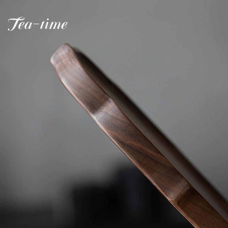 High-End Schwarznuss-Holz Trockenbrüh-Tisch Teetablett Topfhalter Topfbasis Antiker Trockenaufgusstisch Chinesische Tee-Dekorationen