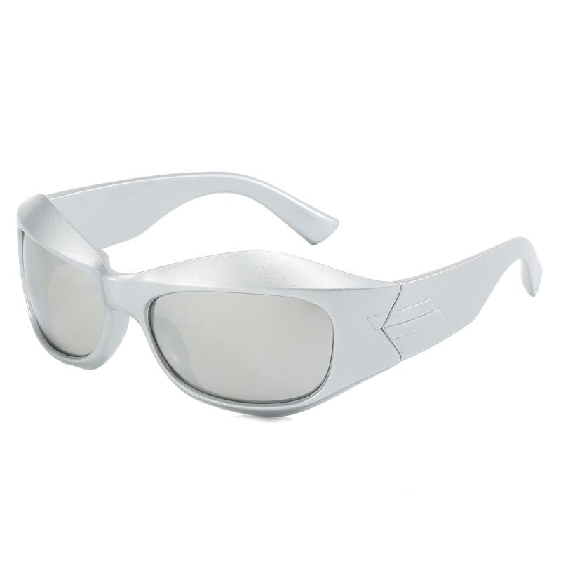 

Future Technology Texture Full Of Small Head Circumference Special-Shaped Advanced Black And White Sunglasses Concave Shape Cool Night Vision