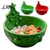 Holiday Party Setting Items Christmas Tree Candy Bowl, 3D Printed Treat Storage Container, Bowl Tabletop Decorative Snack Serving for Home Kitchen
