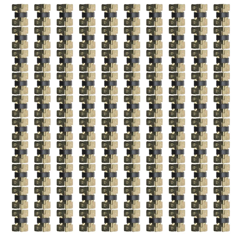 100 Pcs Spring Hinge Sturdy Iron Self Closing Spring Loaded Hinge for Glasses Case Jewelry Box