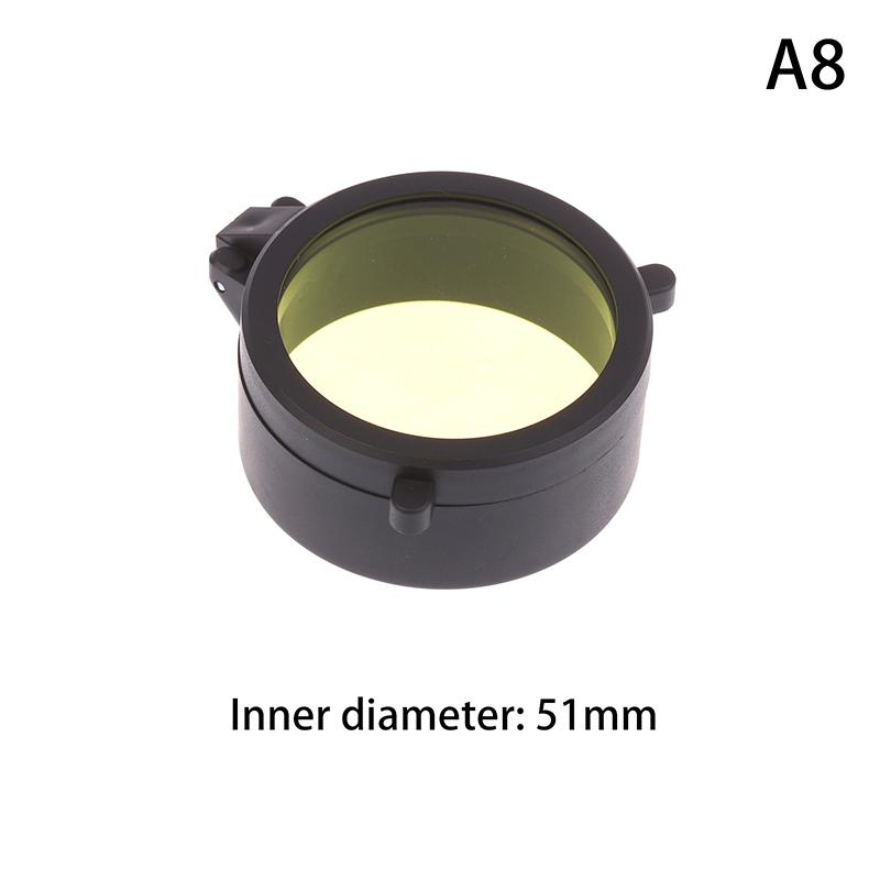 Rifle Scope Lens Cover Spring Up Quick Flip Openning Lens Dustproof Cover Telescope Cap For 36-64Mm Caliber Hunting Riflescopes