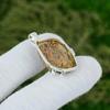 925 Sterling Silver Marium Jasper Stone Unique Bezel Anniversary Pendant Jewelry