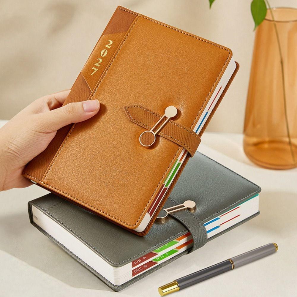 A5 Size Diary Notebook Wear-resistant Annual Calendar Notebook 2027 Planner Agenda  School