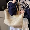 Straw Bag Women's New Woven Bag Summer Beach Bag Large-capacity Commuter Tote Bag