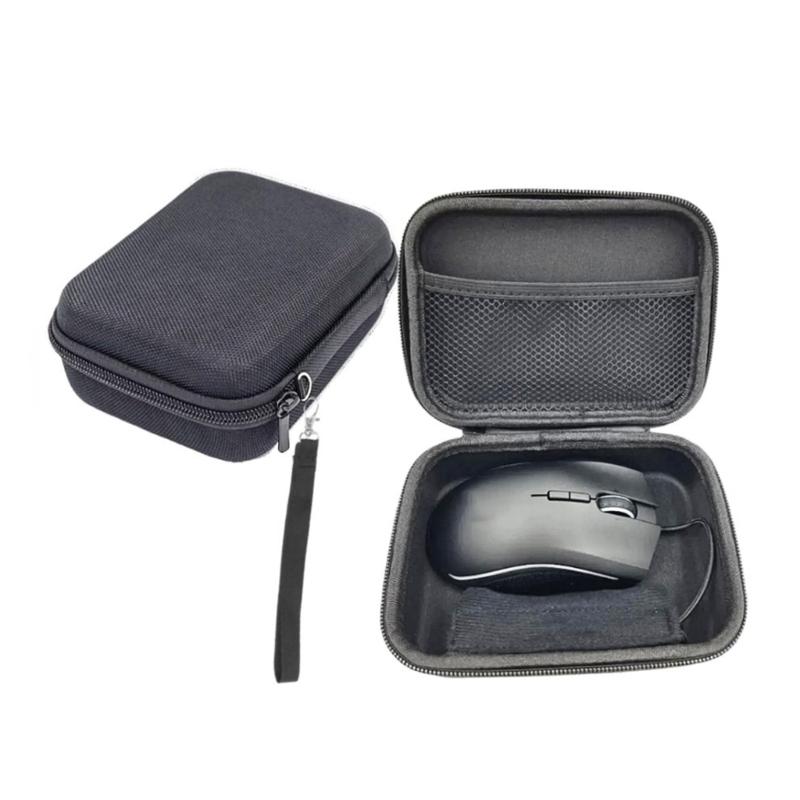 Compactly Mouse Bag for Wire Mouse Protective Sleeve Protectors with Handle Strap Meshes Pocket For Gaming Enthusiasts