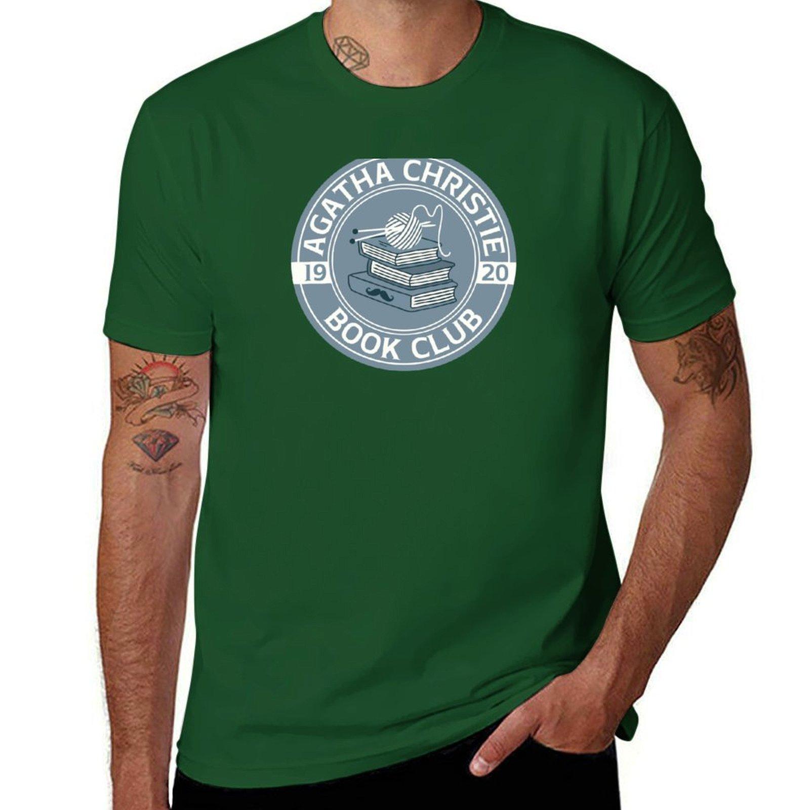 

Agatha Christie Book Club Tshirt Blouse Short sleeve tee t shirts men 4XL