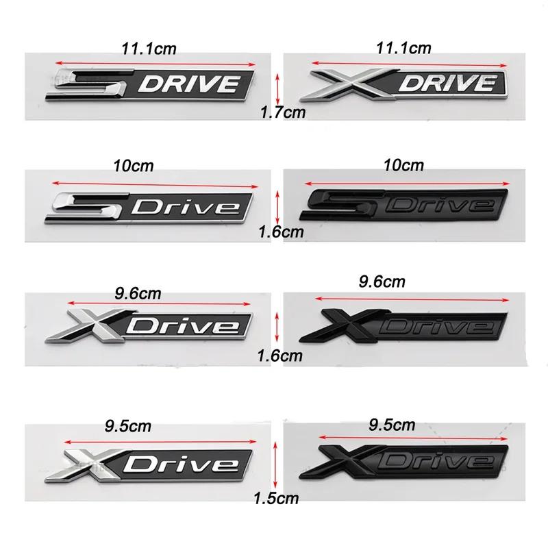 ABS Car Rear Trunk Letters Emblem Badge Fender Side Sticker For BMW XDRIVE SDRIVE 3 5 Series X3 X5 M3 M5 E46 E90 E83 F20 F30