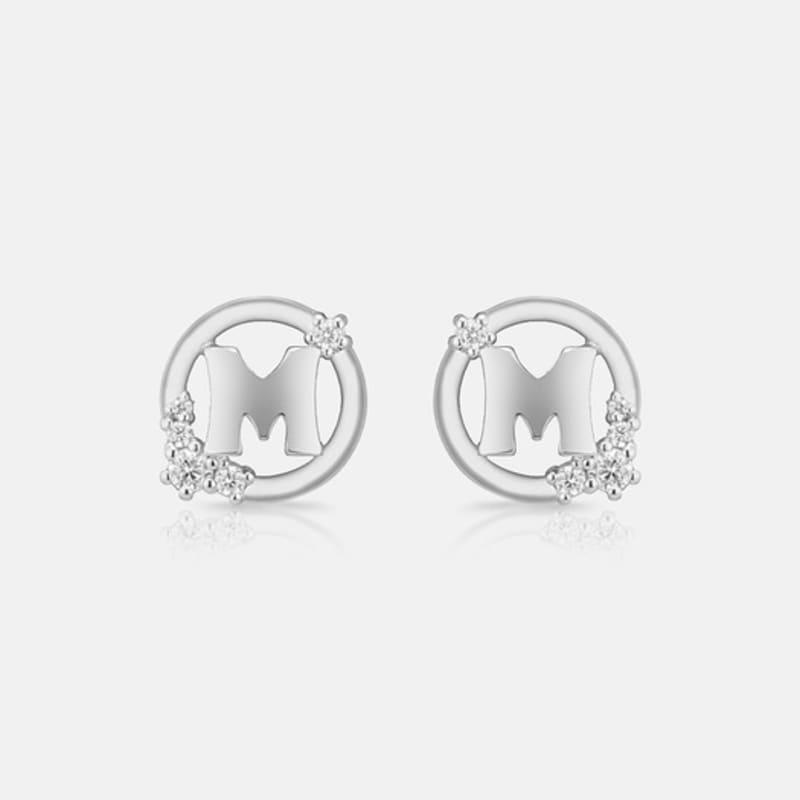 METROCITY JEWELRY M Basic White Earrings A233BE9063WPA