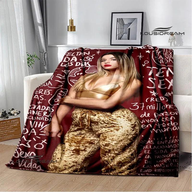Spanish singer Lola índigo printed blankets Flange Warm blanket soft and comfortable blanket picnic blankets birthday gift