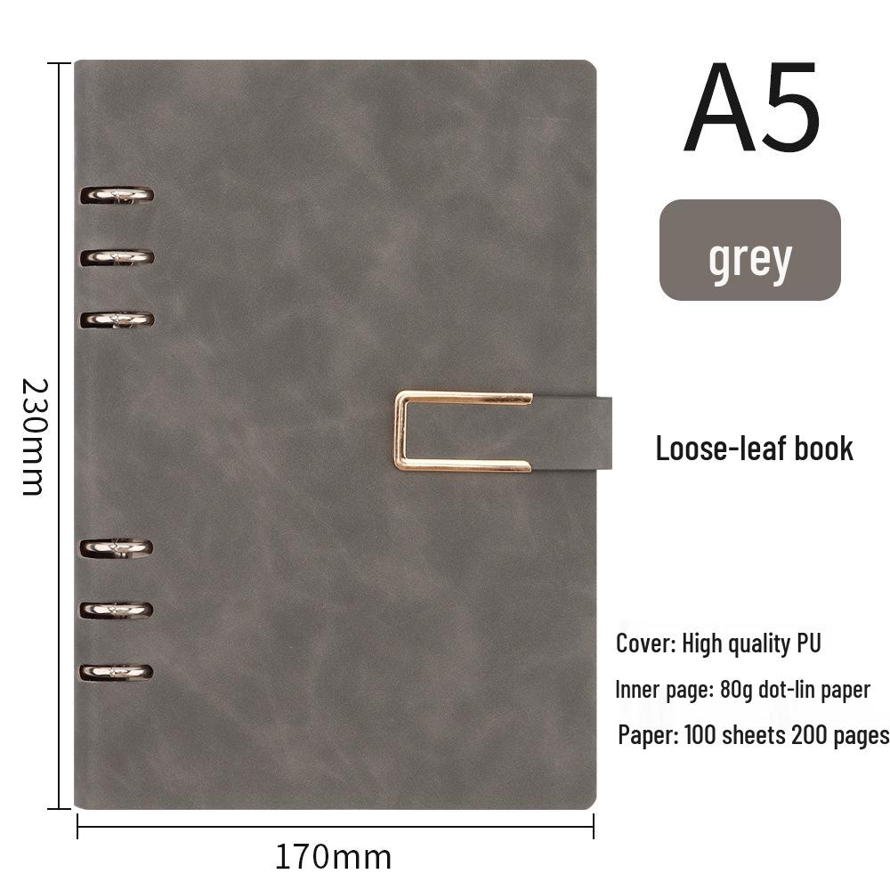 A5 Loose-Leaf Notebook with Logo - Business, Office & Student Planner with Detachable Coil, Ideal Corporate Gift