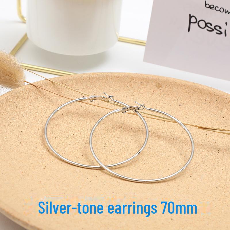 

Модные серьги-кольца со стразами в стиле интернет-знаменитости с иглами из серебра 925 пробы