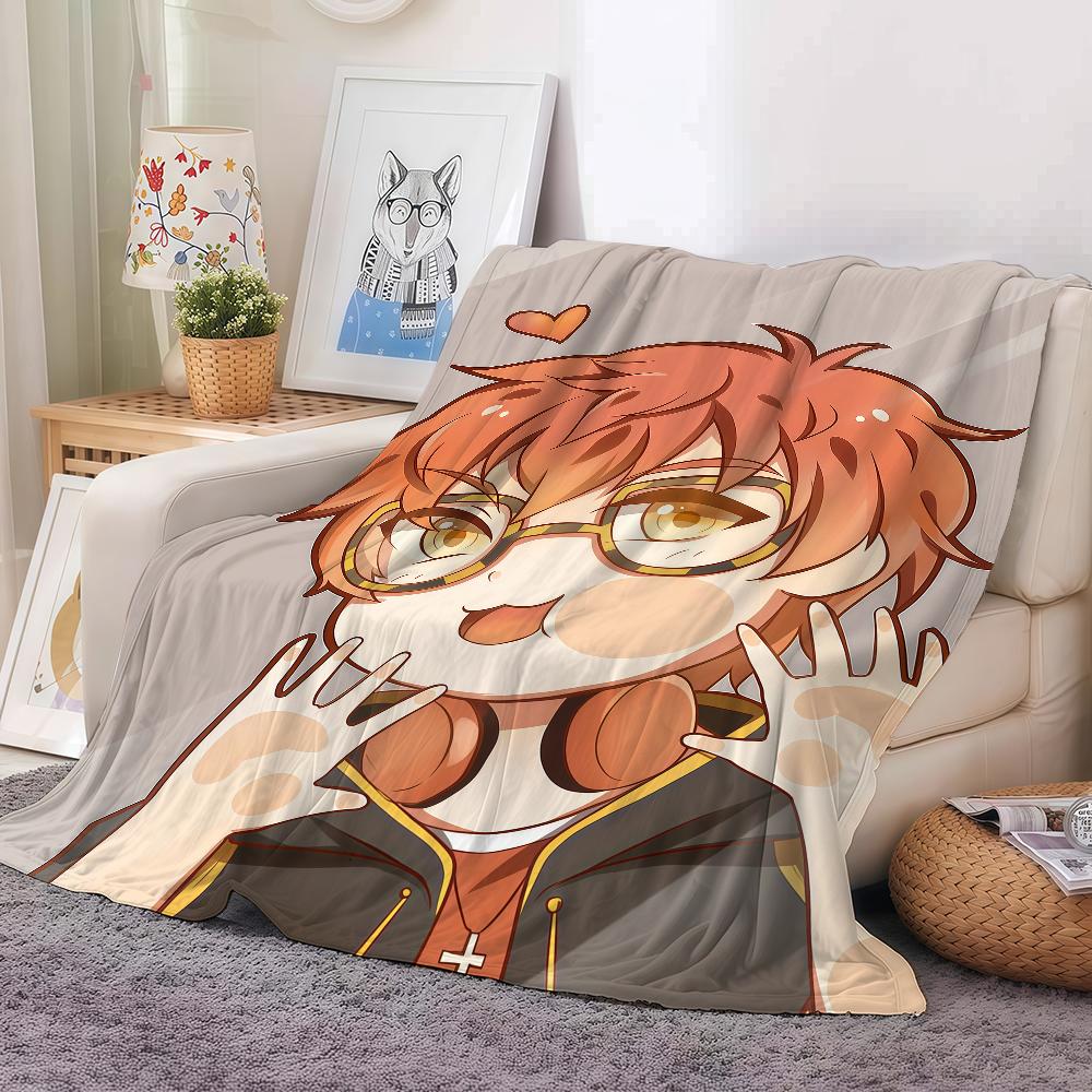Hot Game M-Mystic Messenger 707 Blanket Warm And Soft Suitable For Bedroom Living Room Sofa Bed Office Travel Camping