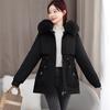 Three-Wear Pie Overcomes Detachable Parker Padded Jacket Women's Winter Big Fur Collar Medium and Long Loose Thickened Padded Jacket