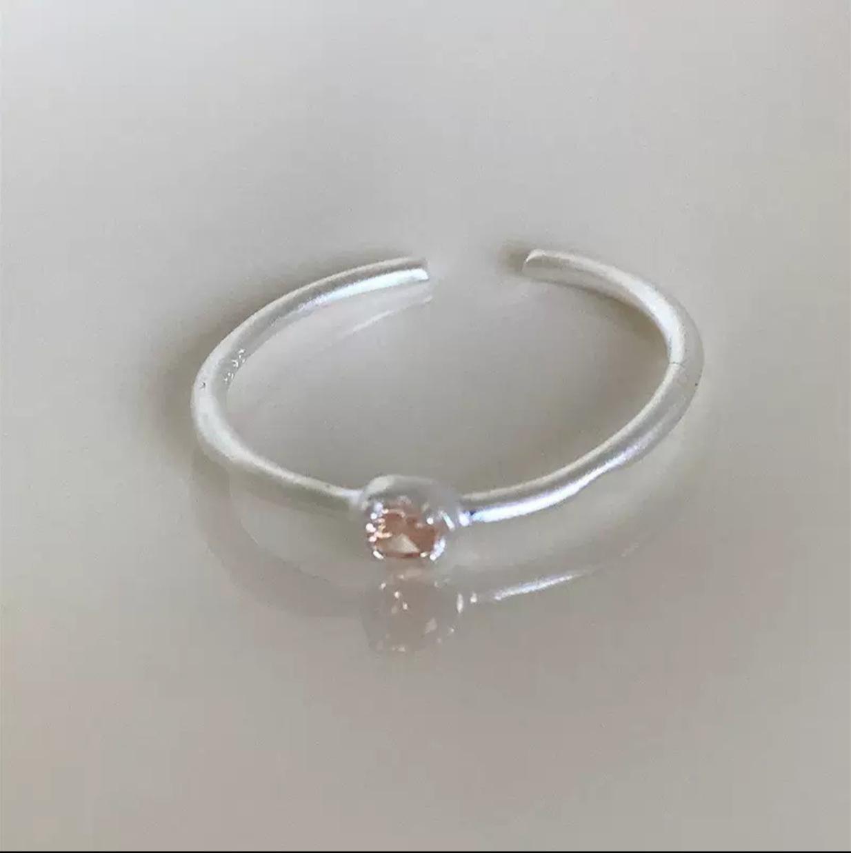 New product exquisite versatile star series combination stacking atmosphere s925 ring champagne zircon brushed ring