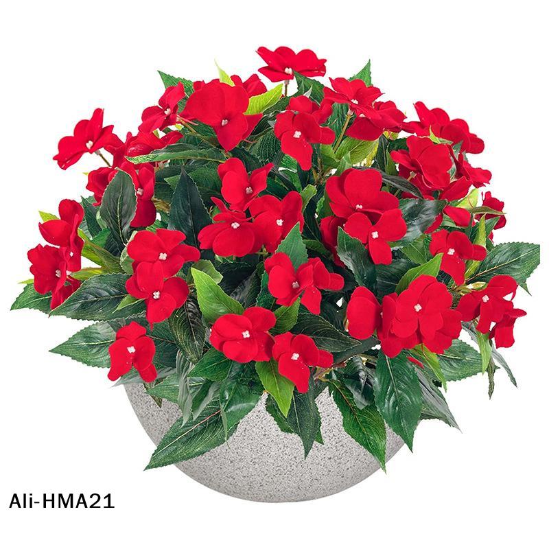 Silk Balsam Artificial Flowers High Quality Wedding Home Room Table Centre Decora Wreath Bridal Bouquets Yard Filler Arrangement