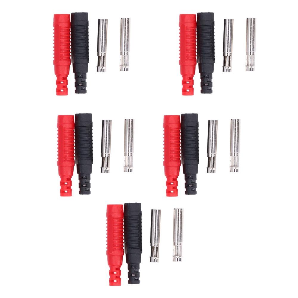5 Sets PA Insulated Banana Jack Copper Lantern Banana Plug  Electrical Connectors