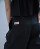 GRIDAJ Cotton Bio-Washed Belted Double-Pleated Pants _ Black