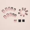 Dark leopard print fine flash oblique sweet cool wearing armor 24 pieces press on nails