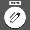 120 Pcs 19mm Mini Safety Pins Metal Safety Pins For Art Craft Sewing Jewelry Making (black) - CHUNCC