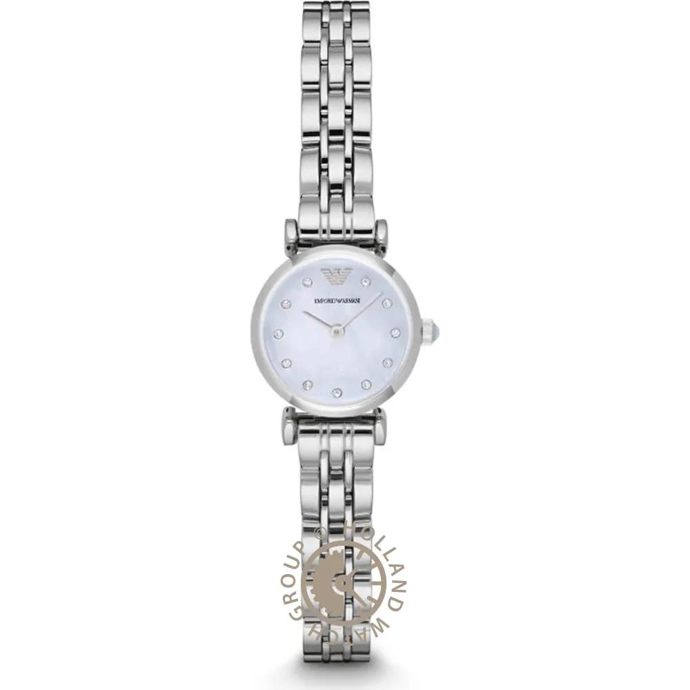 

Emporio Armani Gianni T-Bar Mini Mother of pearl Dial Silver Metal Ladies Quartz Watch AR1961 мать жемчужного